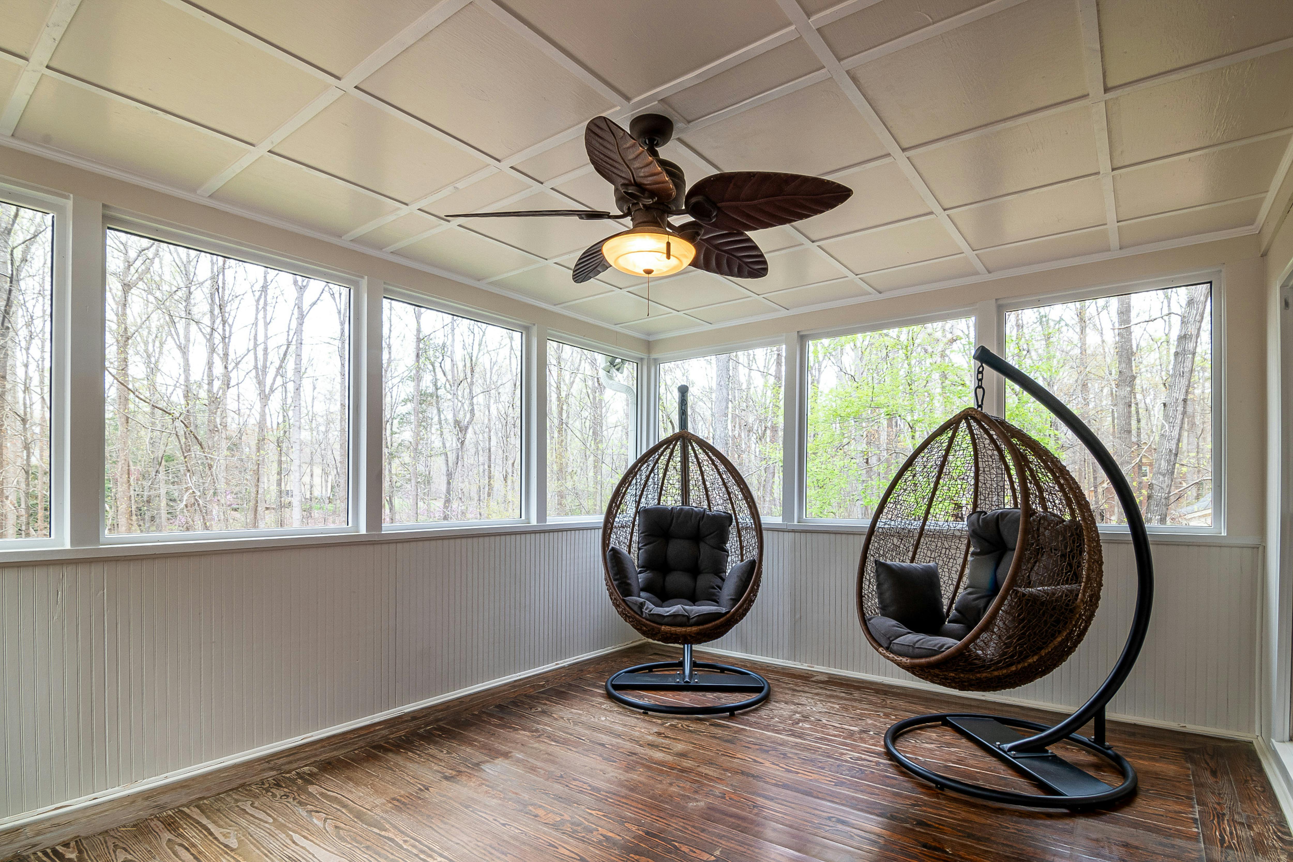 Nook with two swinging chairs